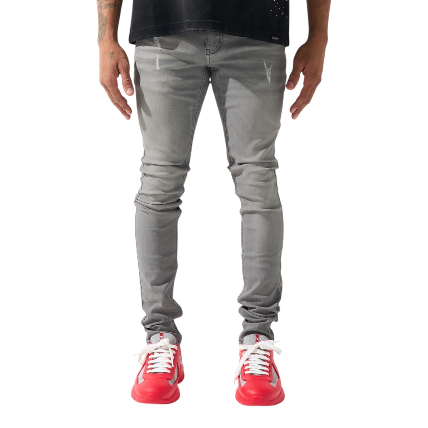 SERENEDE: Beluga Wax Coated Skinny Jean