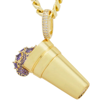 KING ICE: Purple Drank Necklace