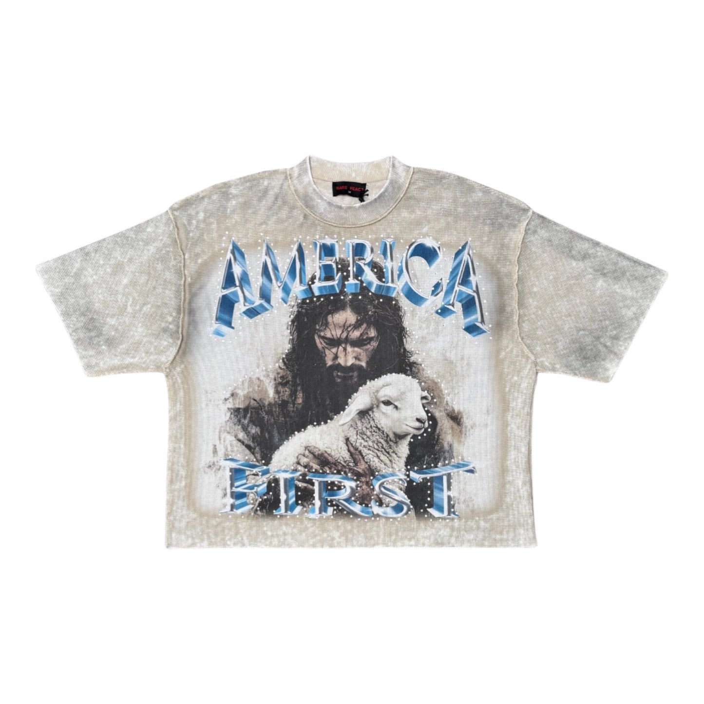 RARE PEACE: Jesus + Lamb Waffle Crop RT6025