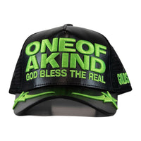 GOLD STAR HATS: One Of A Kind Faux Leather Trucker