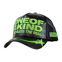 GOLD STAR HATS: One Of A Kind Faux Leather Trucker