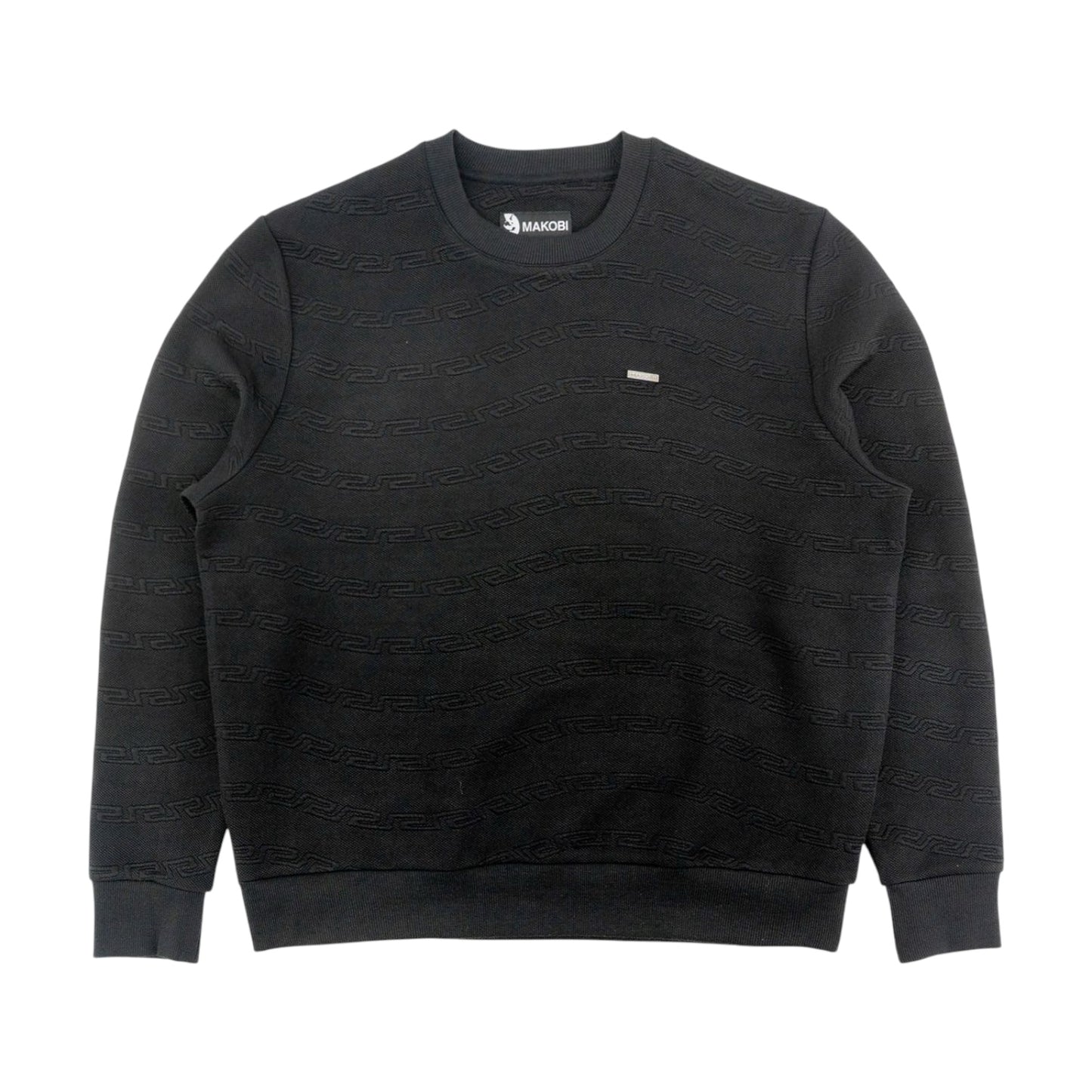 MAKOBI: Bianco Crewneck Sweater M4412