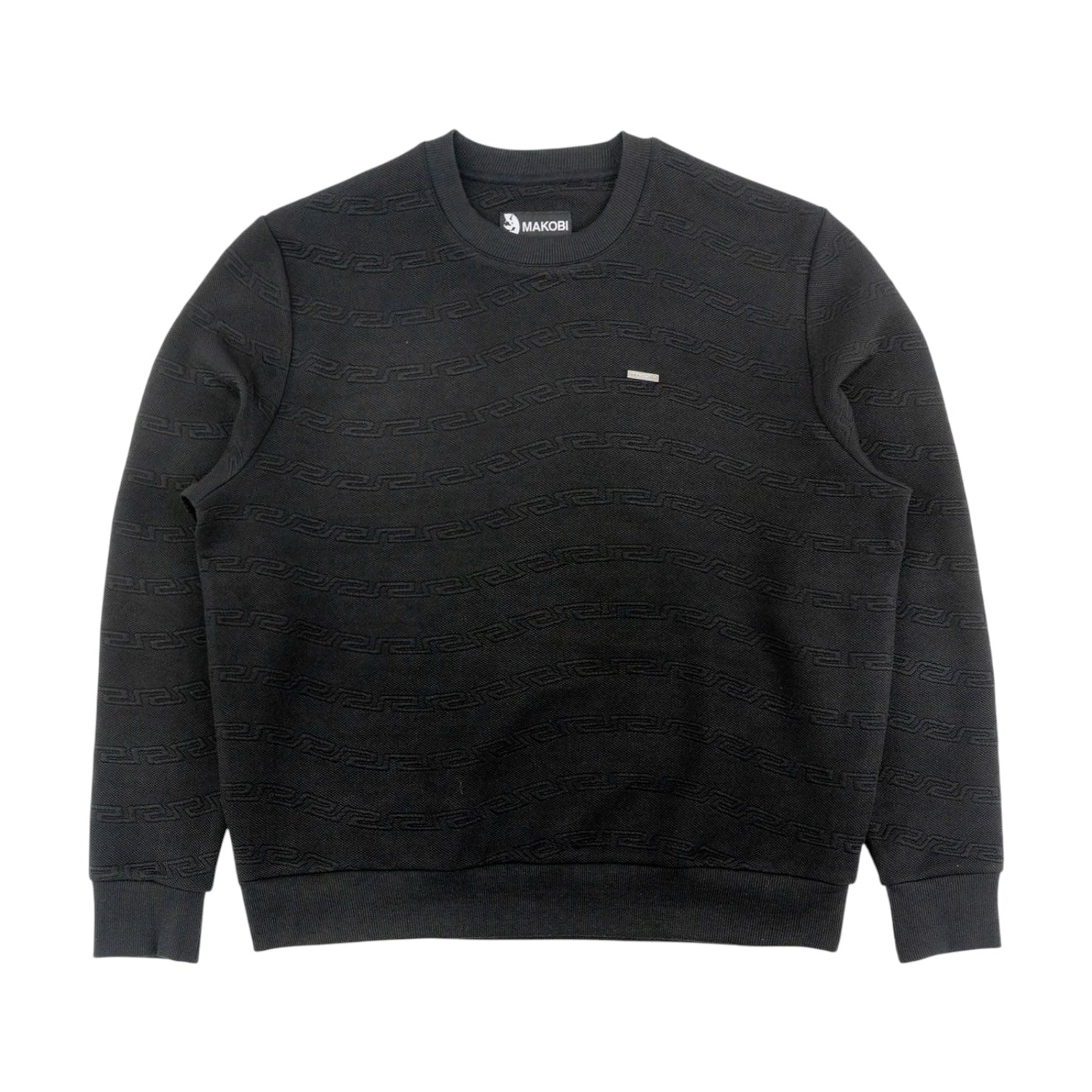 MAKOBI: Bianco Crewneck Sweater M4412