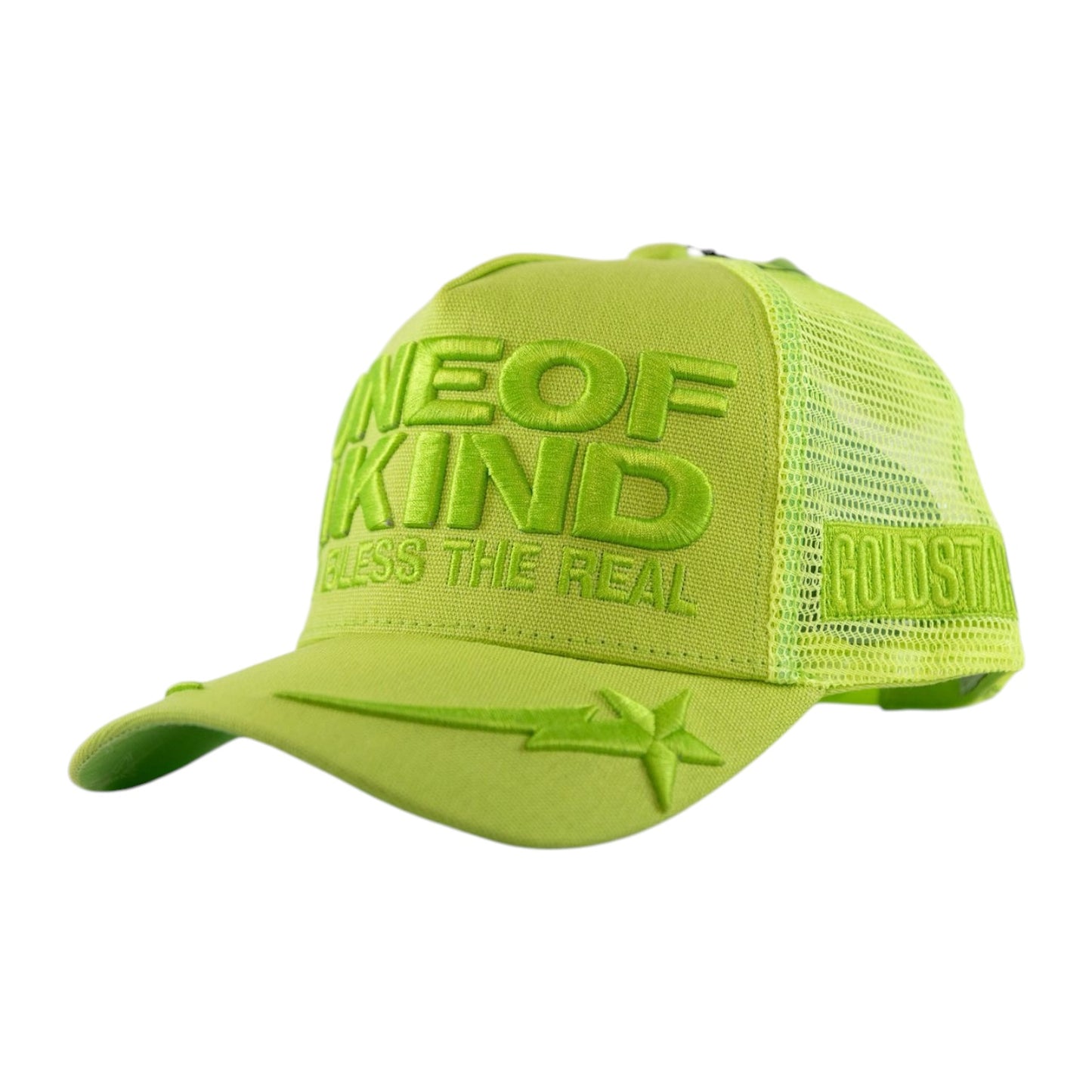 GOLD STAR HATS: One Of A Kind Faux Leather Trucker