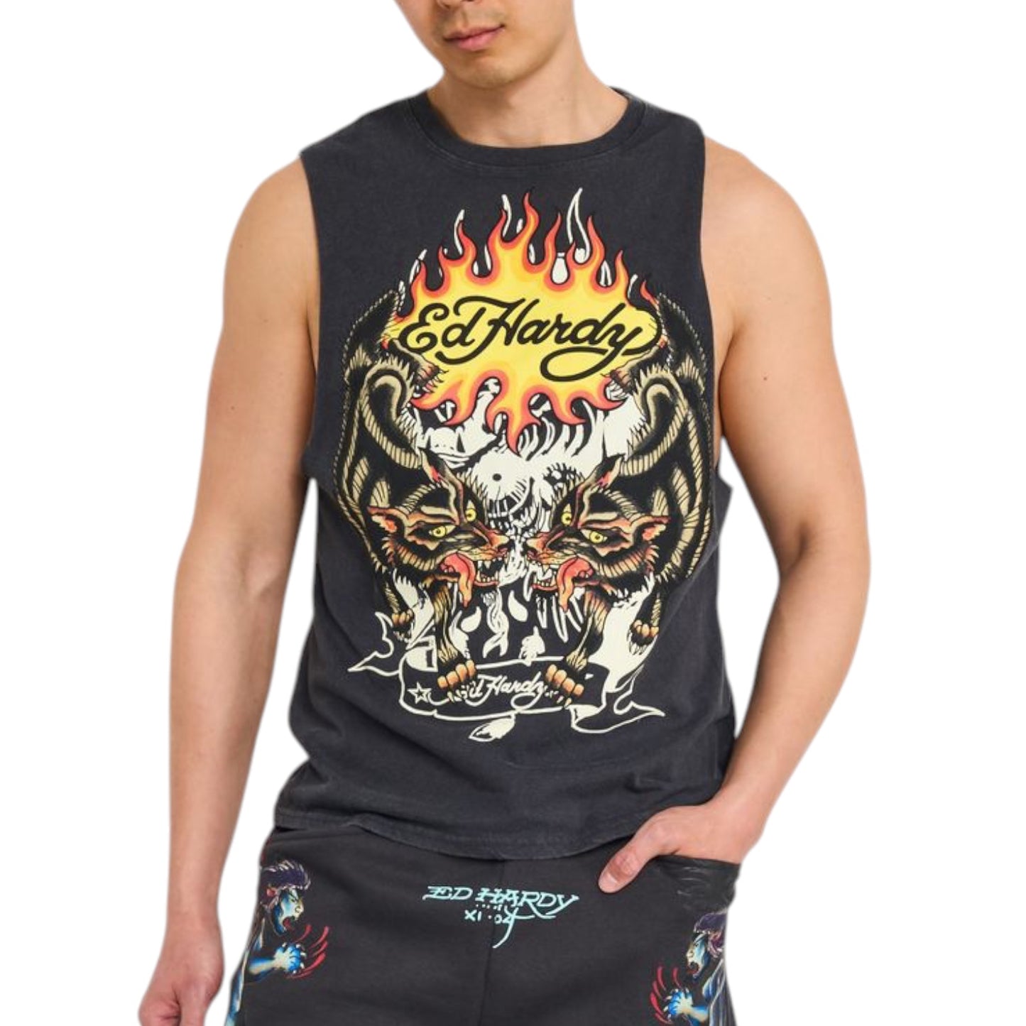 ED HARDY: Wolves Sleeveless Tee 19