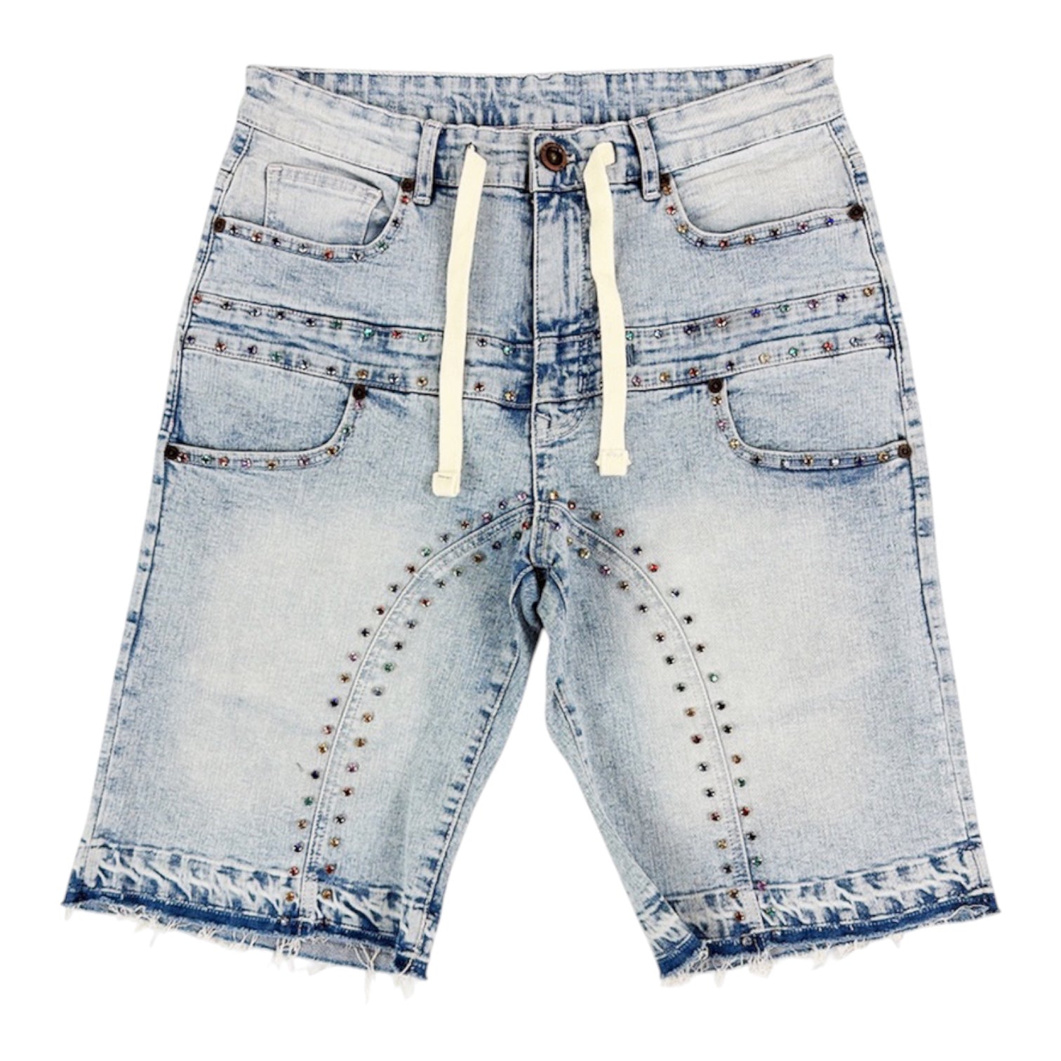 FOCUS: Embellished Denim Shorts 2482
