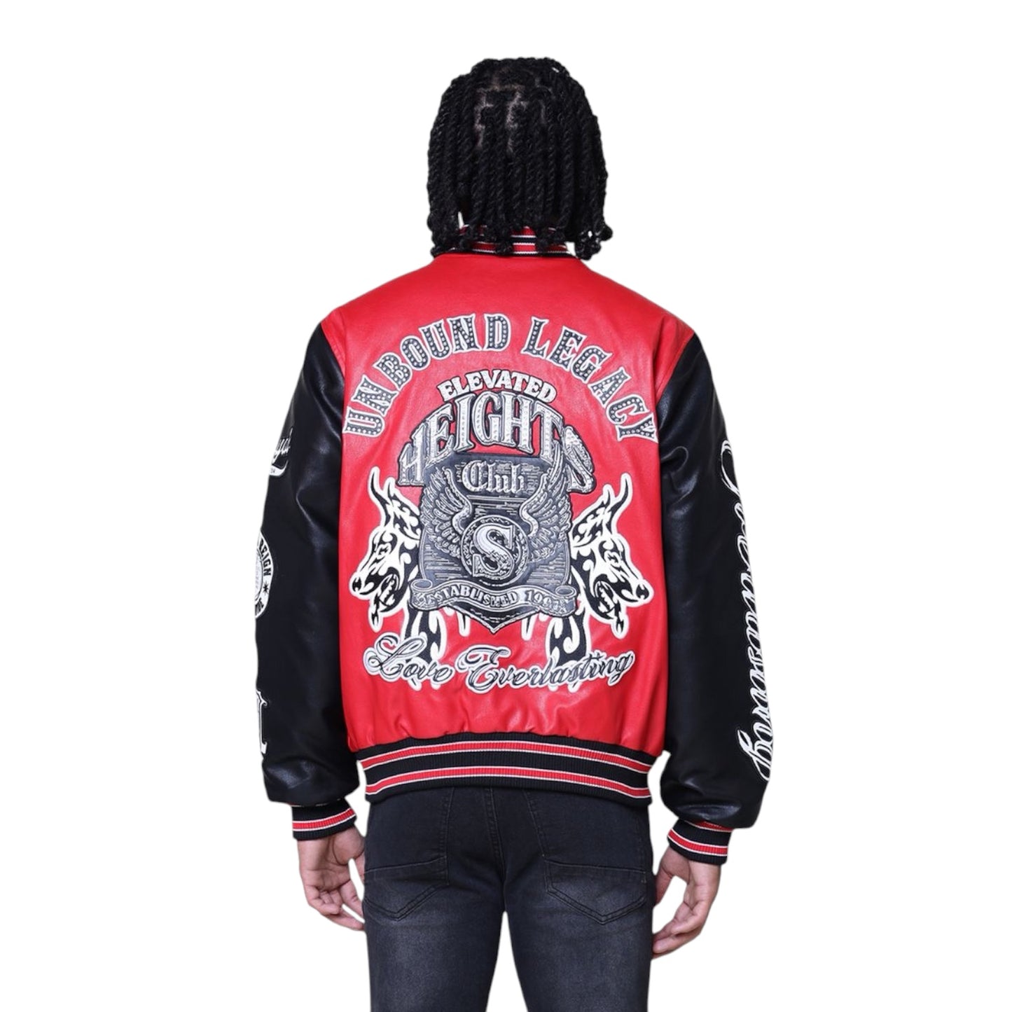 SMOKE RISE: Legacy PU Varsity Jackete 25699