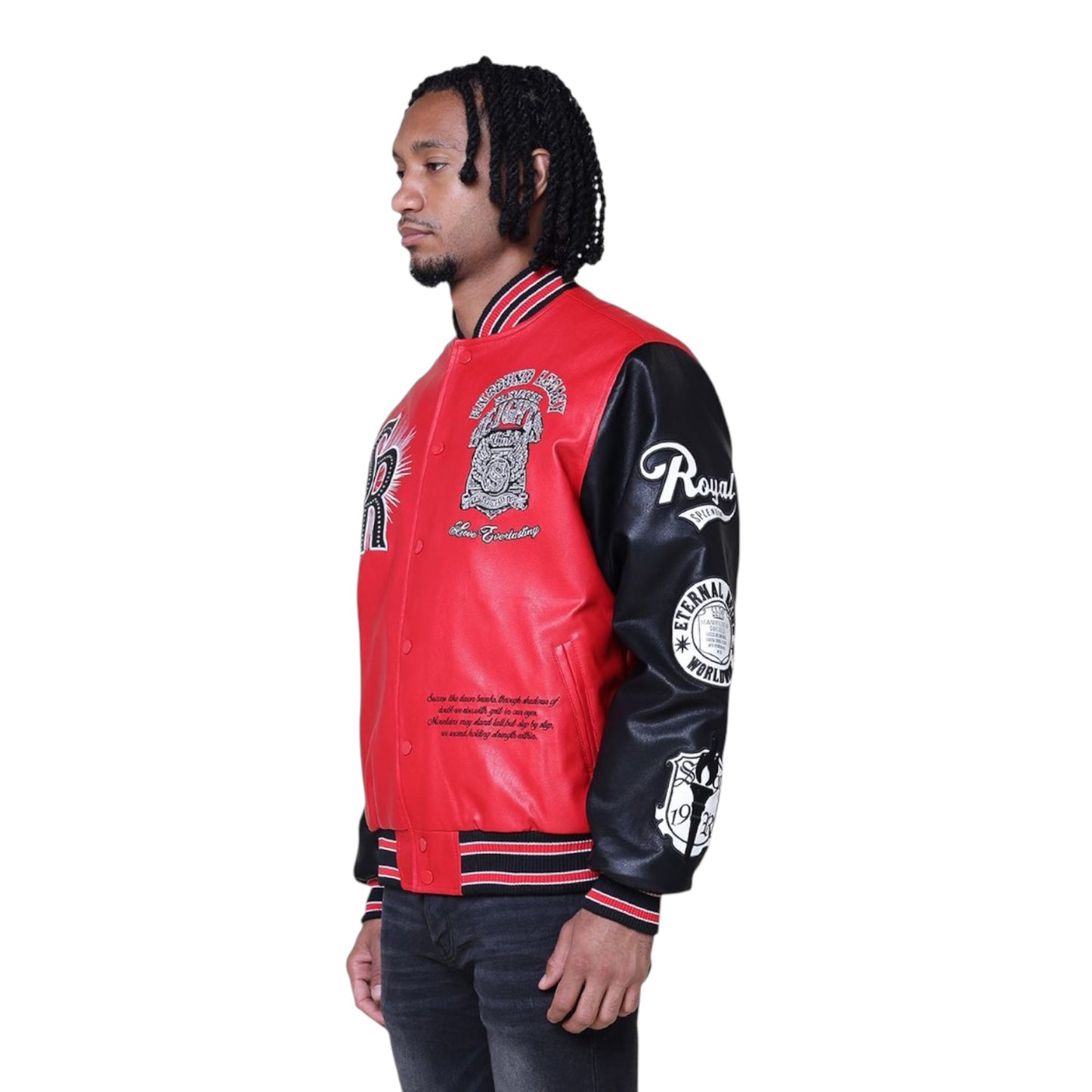 SMOKE RISE: Legacy PU Varsity Jackete 25699