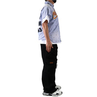 KLEEP: Ria Striped Crop Button Down