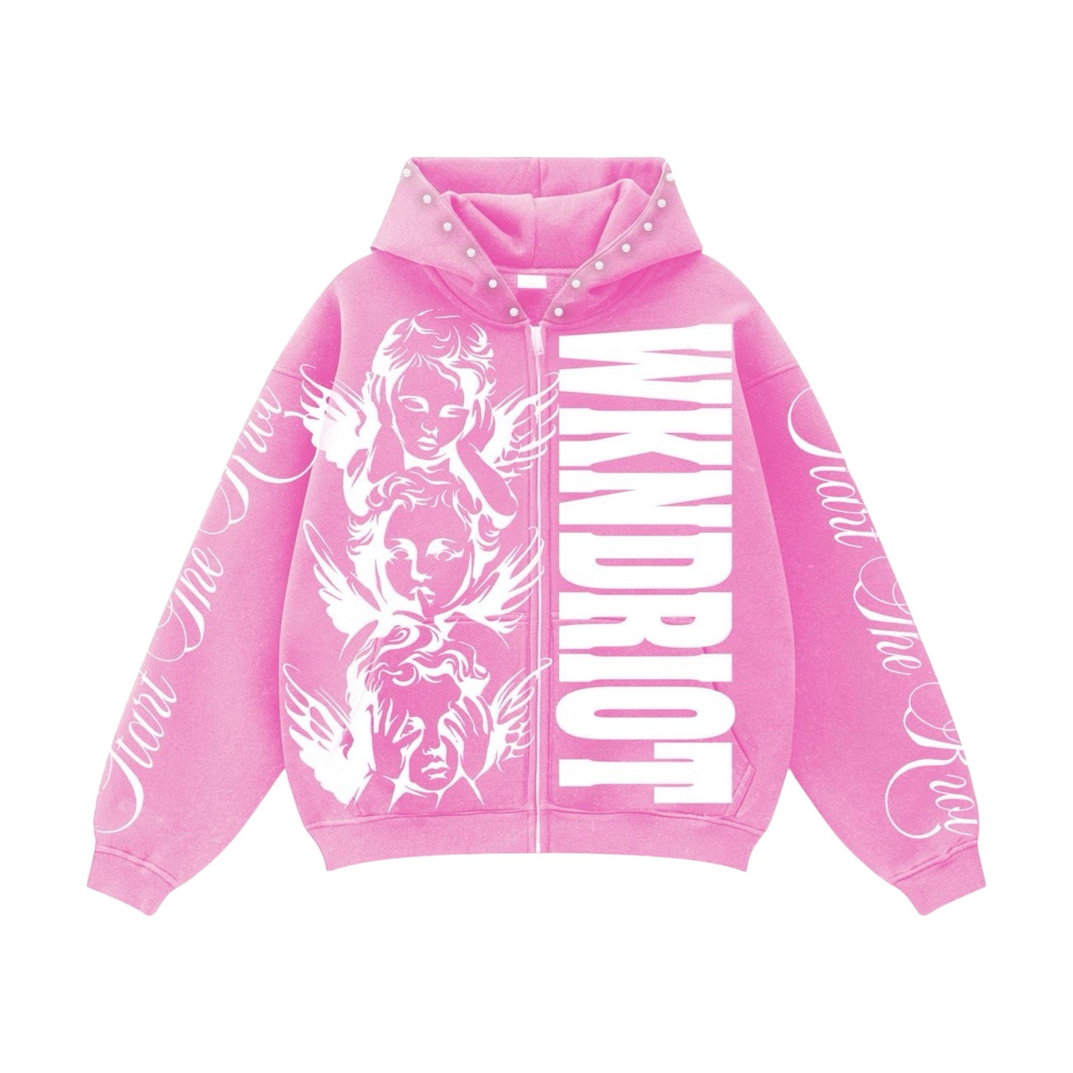 WKND RIOT: Start The Riot Zip Up Hoodie – On Time Fashions