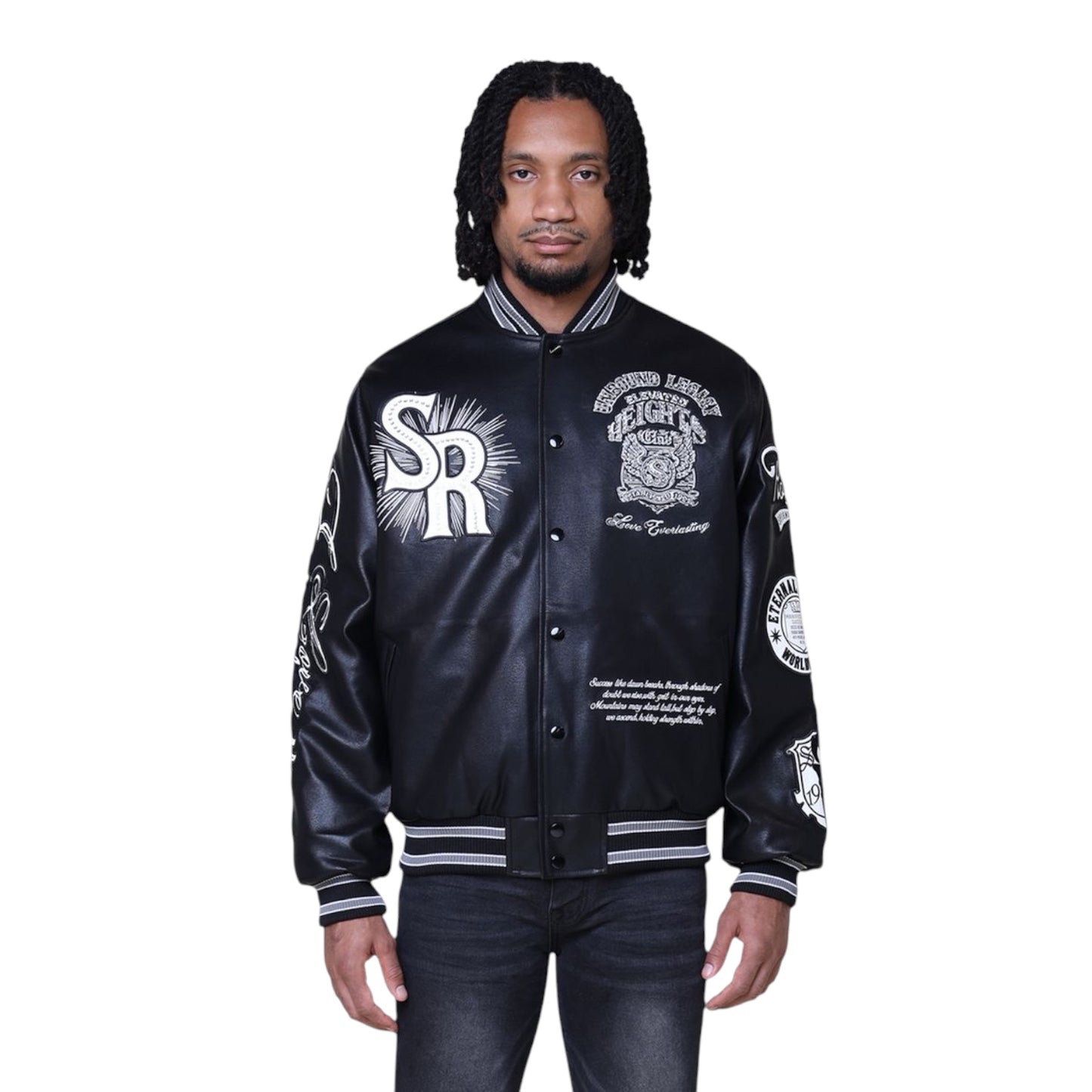 SMOKE RISE: Legacy PU Varsity Jackete 25699