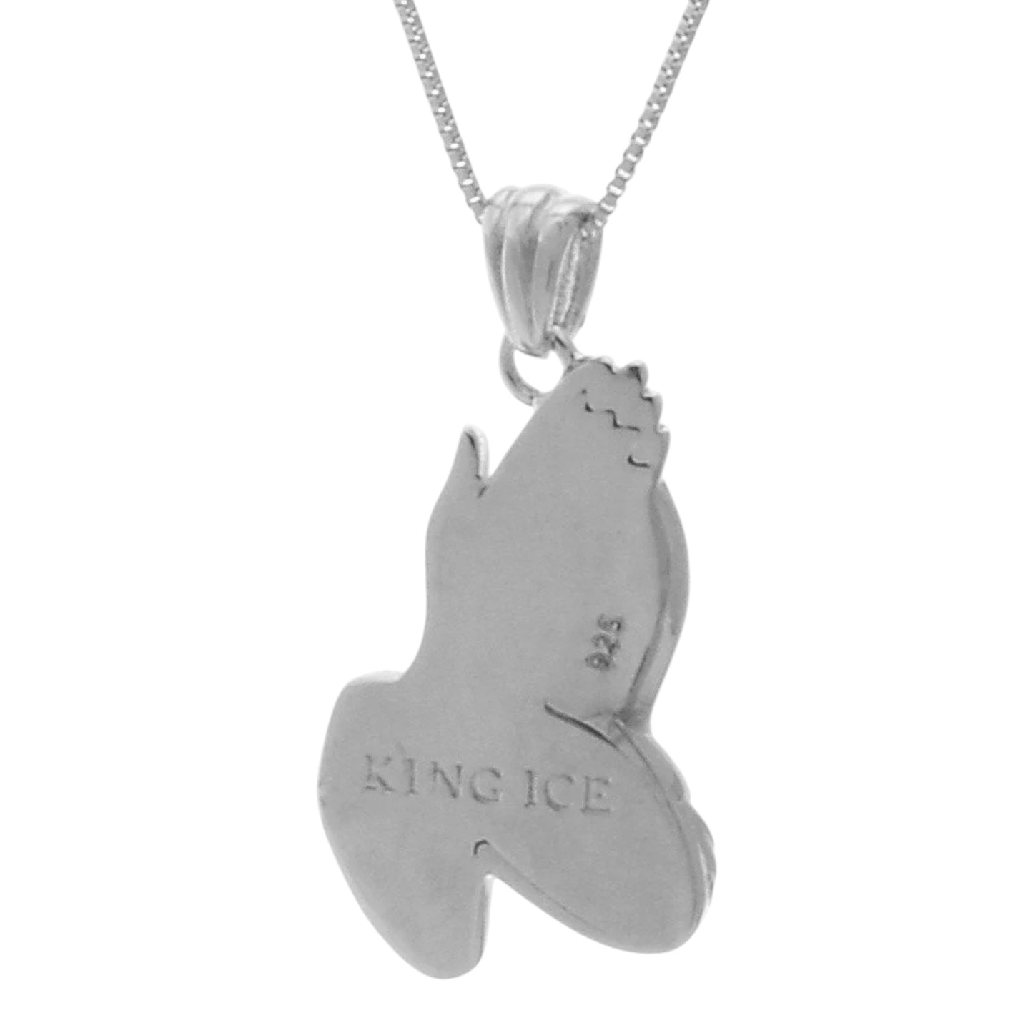 KING ICE: 14K Praying Hands Emoji Necklace