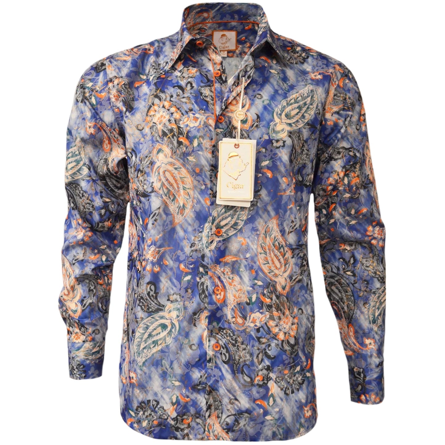 CIGAR COUTURE: Sunset LS Button Down S-4617