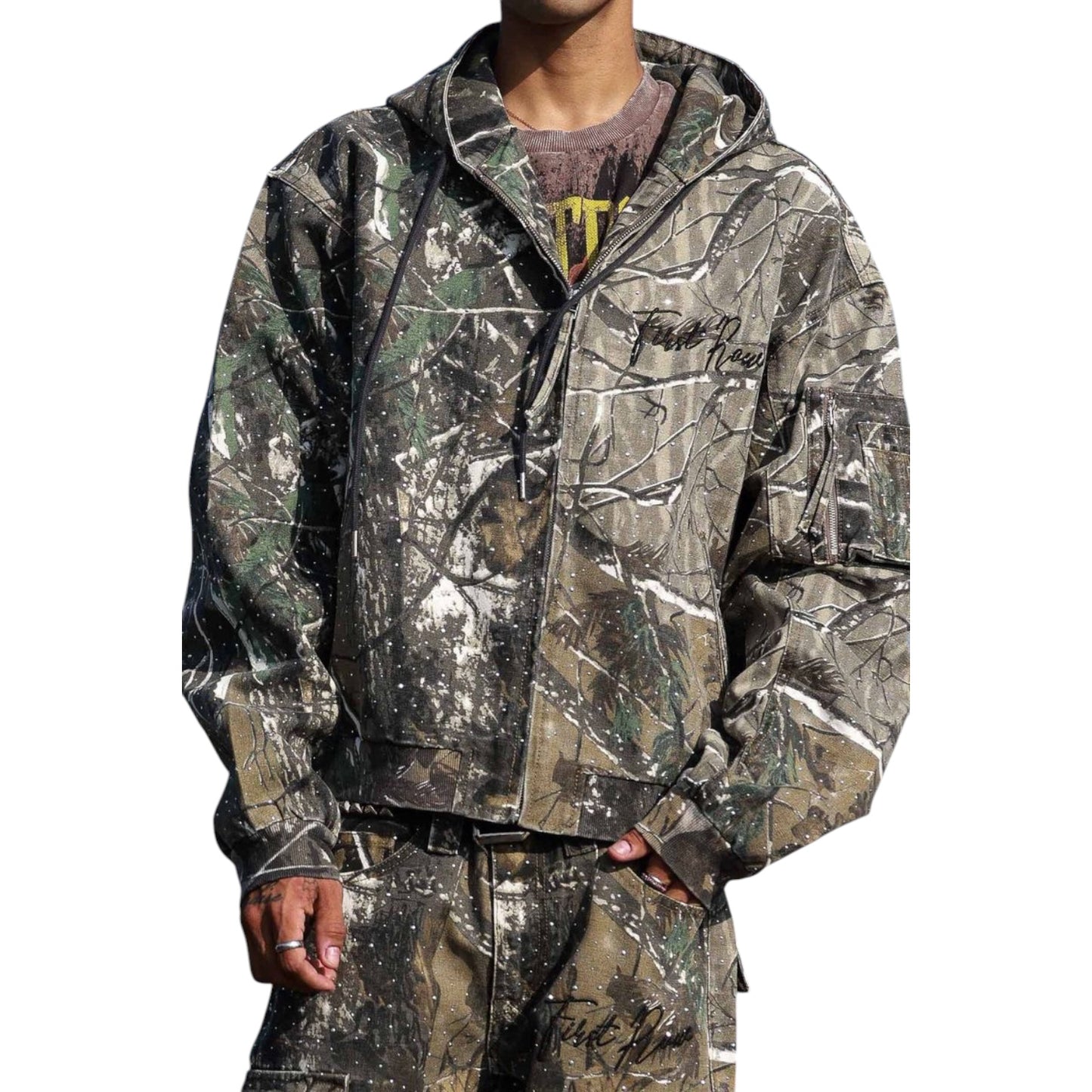 FIRST ROW: Studded Hood Jacket FRJ2130