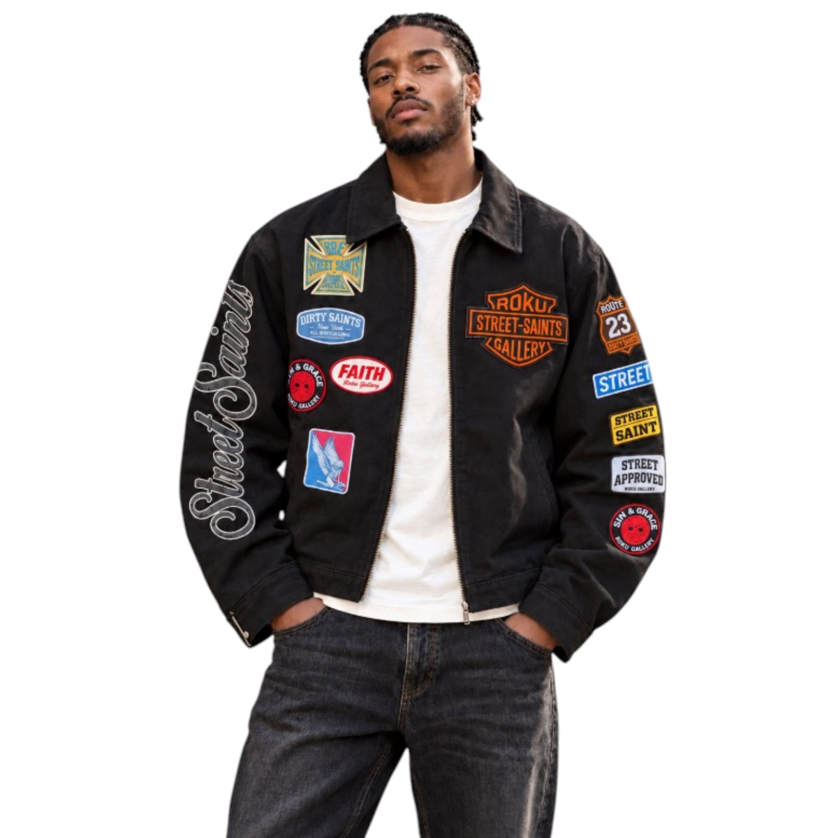 ROKU STUDIO: Saints Canvas Jacket RK6482227
