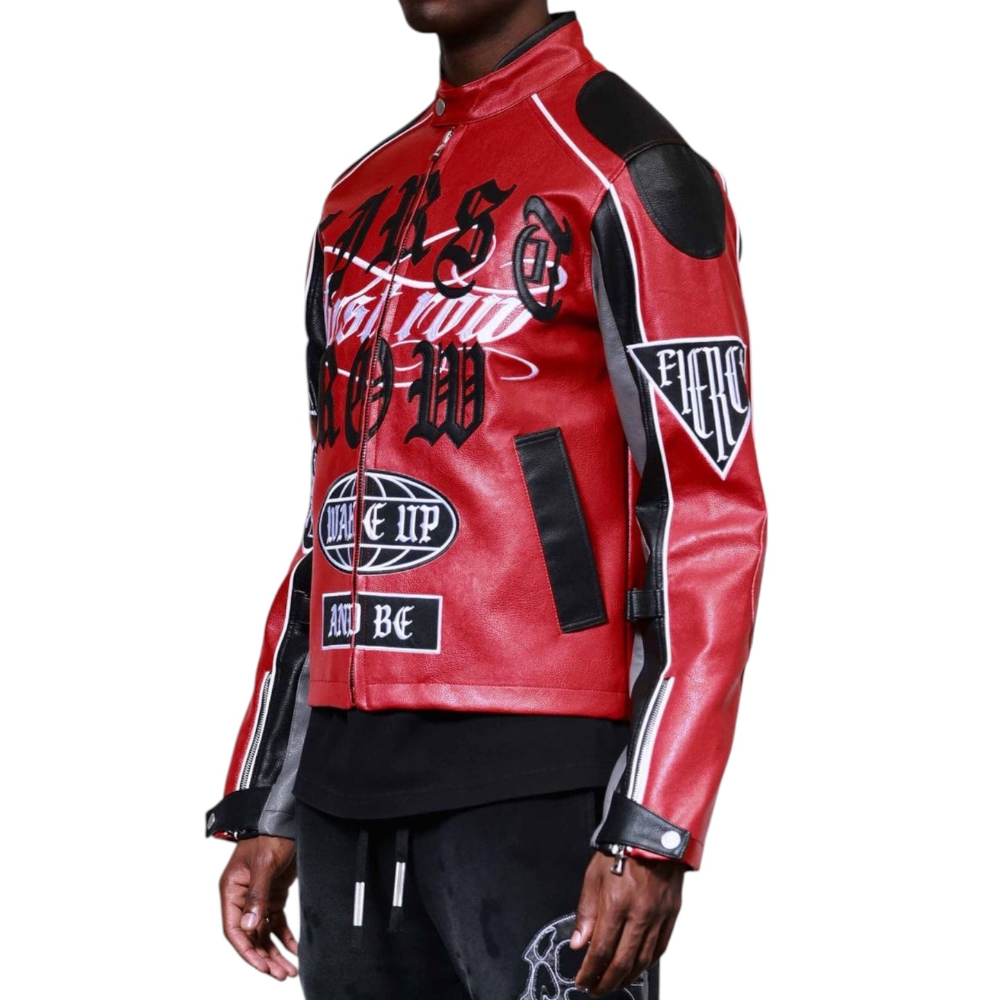 FIRST ROW: Wake Up and Be Fierce Racing Jacket FRJ3018