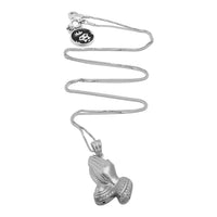 KING ICE: 14K Praying Hands Emoji Necklace