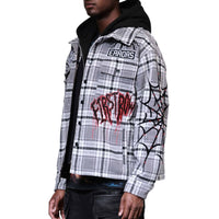 FIRST ROW: Beware of Structural Hood Shacket FRJ2107