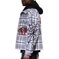 FIRST ROW: Beware of Structural Hood Shacket FRJ2107