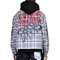 FIRST ROW: Beware of Structural Hood Shacket FRJ2107