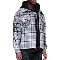 FIRST ROW: Beware of Structural Hood Shacket FRJ2107