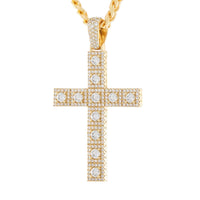 KING ICE: Cross of Centrality Necklace