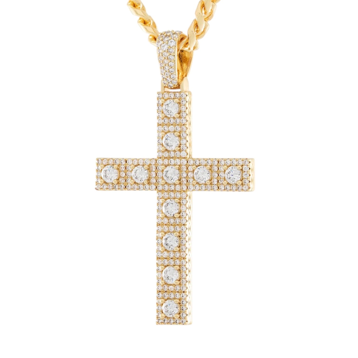 KING ICE: Cross of Centrality Necklace