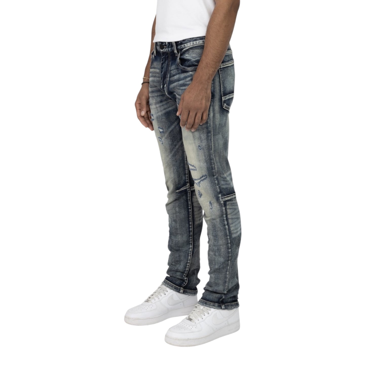 SMOKE RISE: New Effect Washed Jeans JP25605