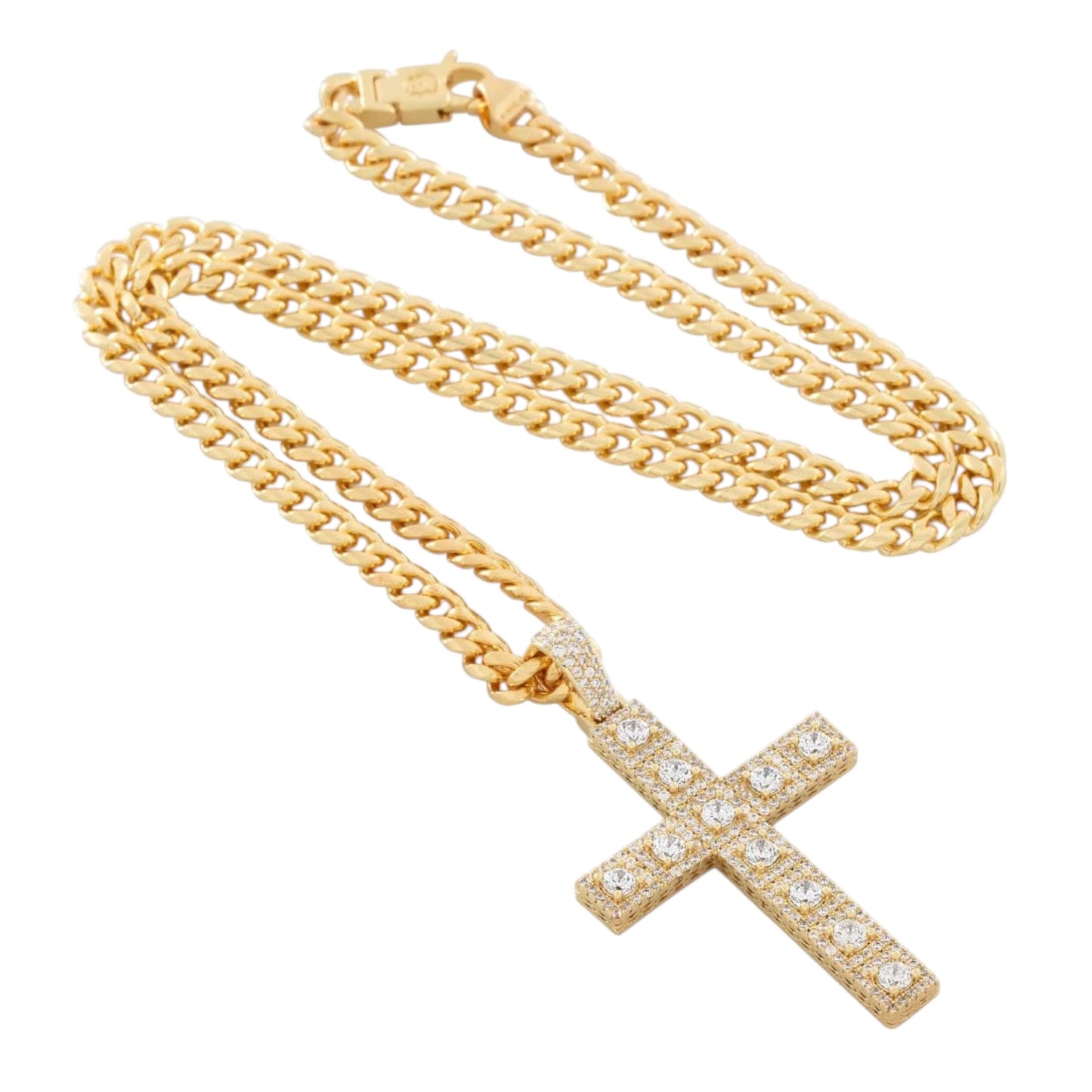 KING ICE: Cross of Centrality Necklace