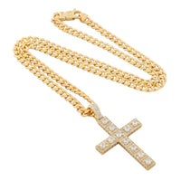 KING ICE: Cross of Centrality Necklace