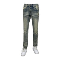BLIND TRUST: Washed Slim Jeans BTP24082