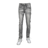 BLIND TRUST: Washed Slim Jeans BTP24082