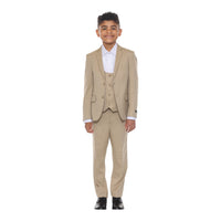 ZE GARIE: 3PC Solid Boys Suit B346-05