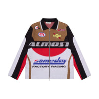 ALMOST SOMEDAY: Moto Knit Jacket 043