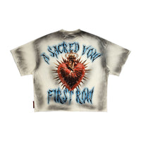 FIRST ROW: Sacred Vow Heavenly Crop Tee FRM3039