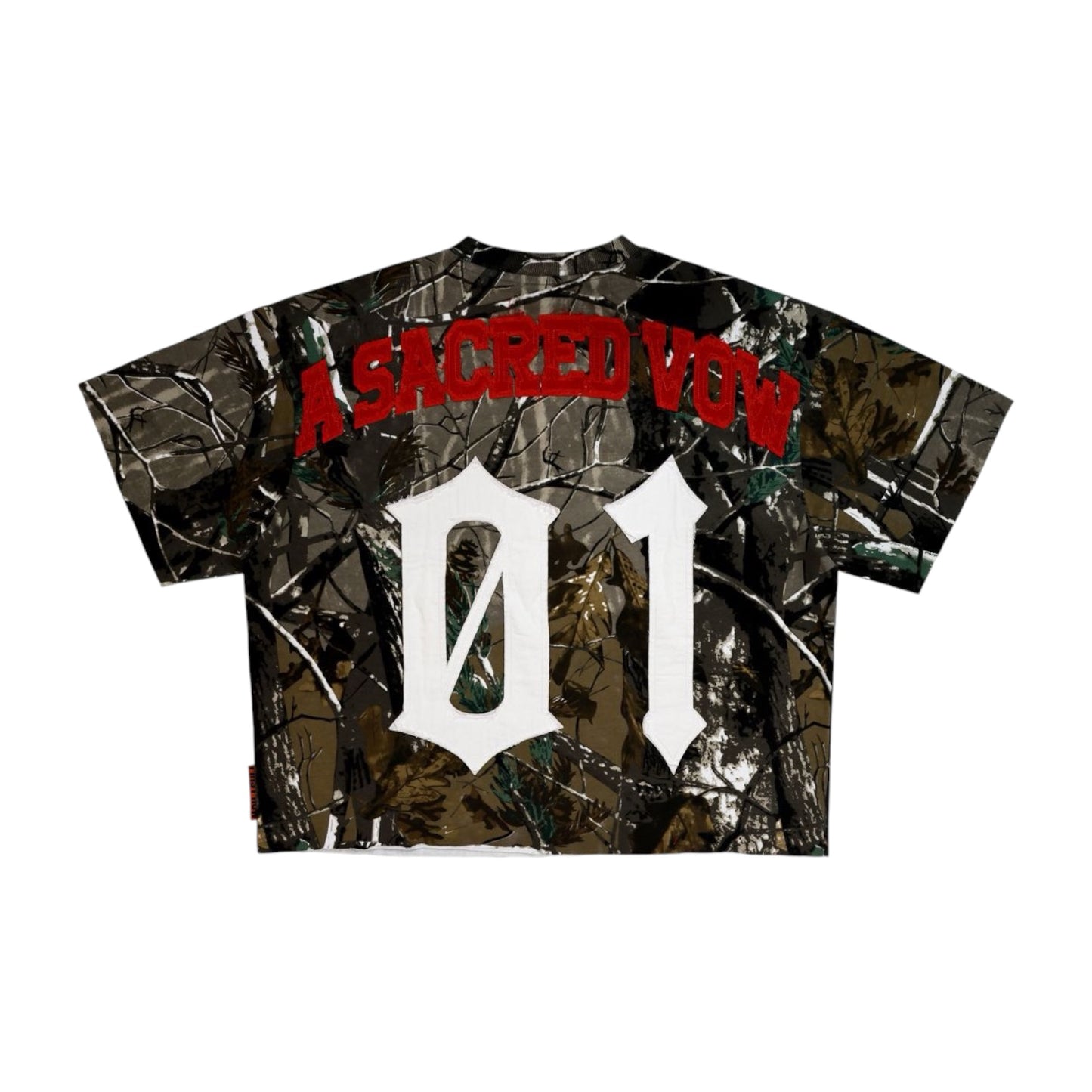FIRST ROW: Sacred Vow Traces Crop Tee FRM3040