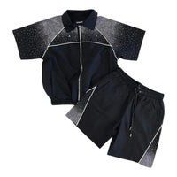 KINDRED: Rhinestone Nylon Short Set KD261