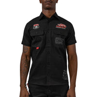 BLAC LEAF: Tuning Dept Button Up Twill BLTD-101