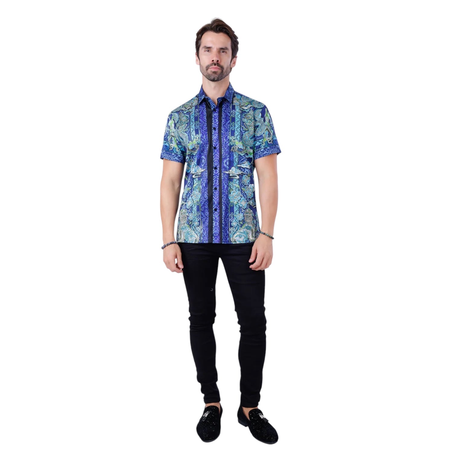 barabas dress shirts MENS SHIRT BARABAS Black / Black L / Gold