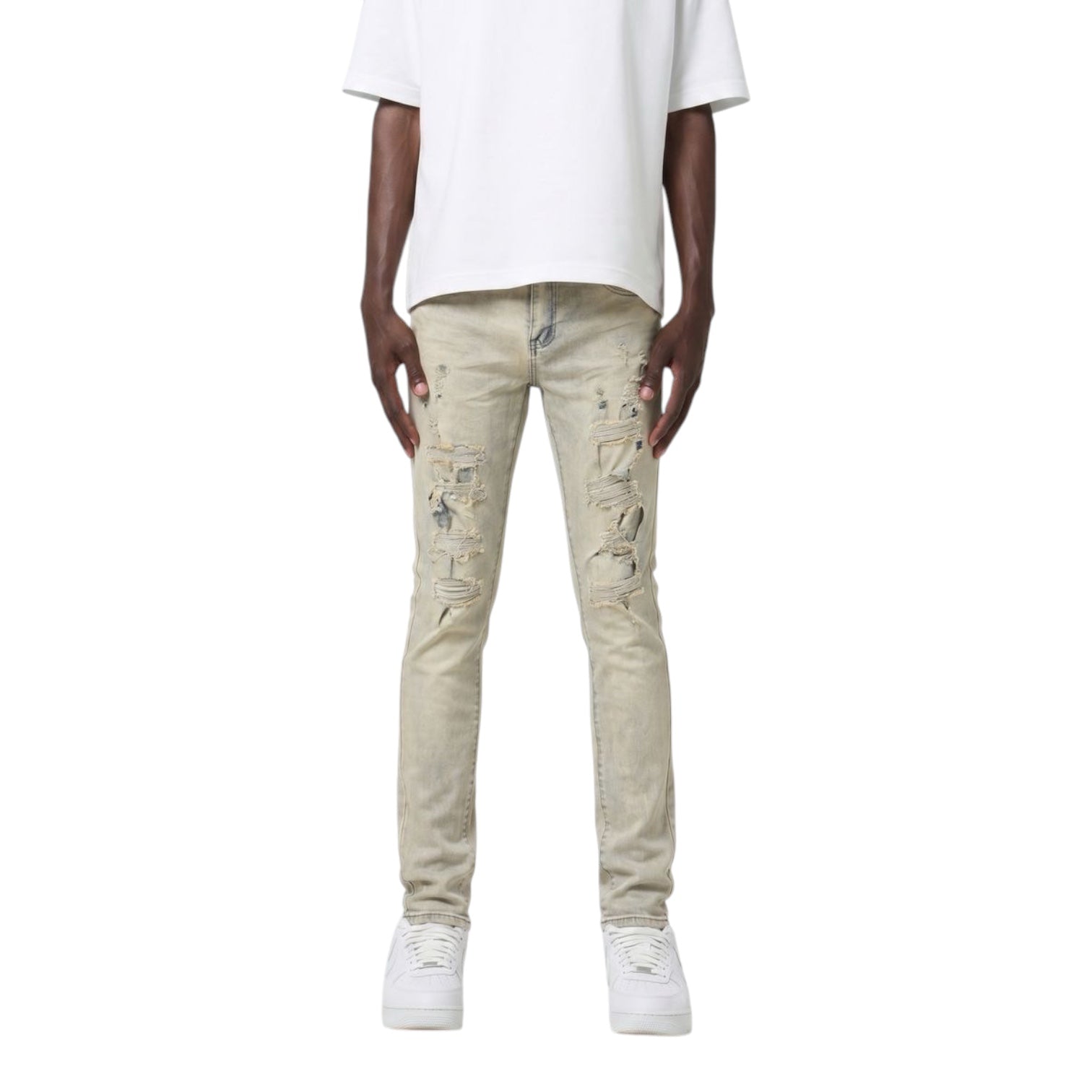 WAIMEA: Skinny Distressed Jean M8662