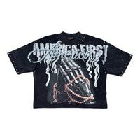 RARE PEACE: Prayer Hands Waffle Crop RT6026
