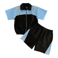 KINDRED: Rhinestone Nylon Short Set KD261