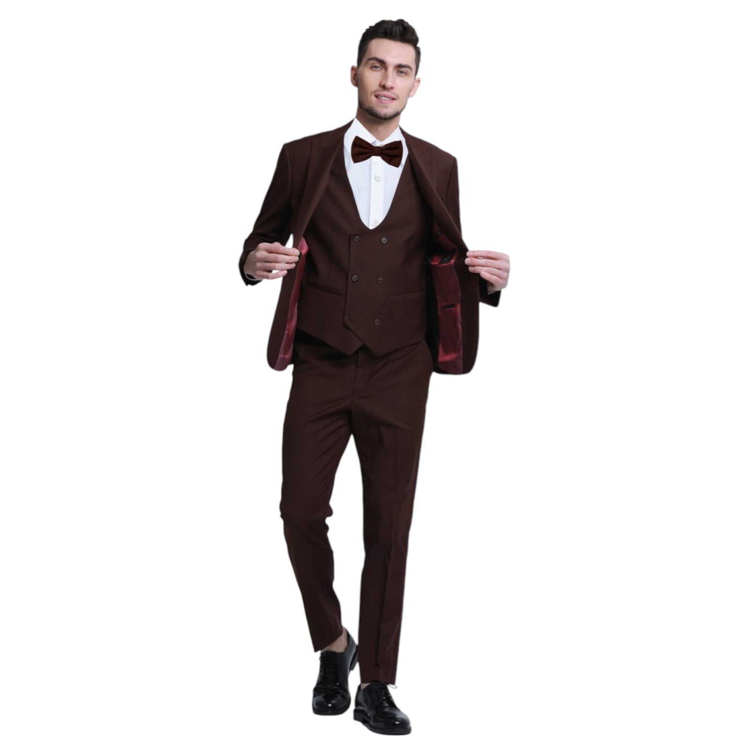 TAZZIO: Solid 3pc Skinny Fit Suit M336SK