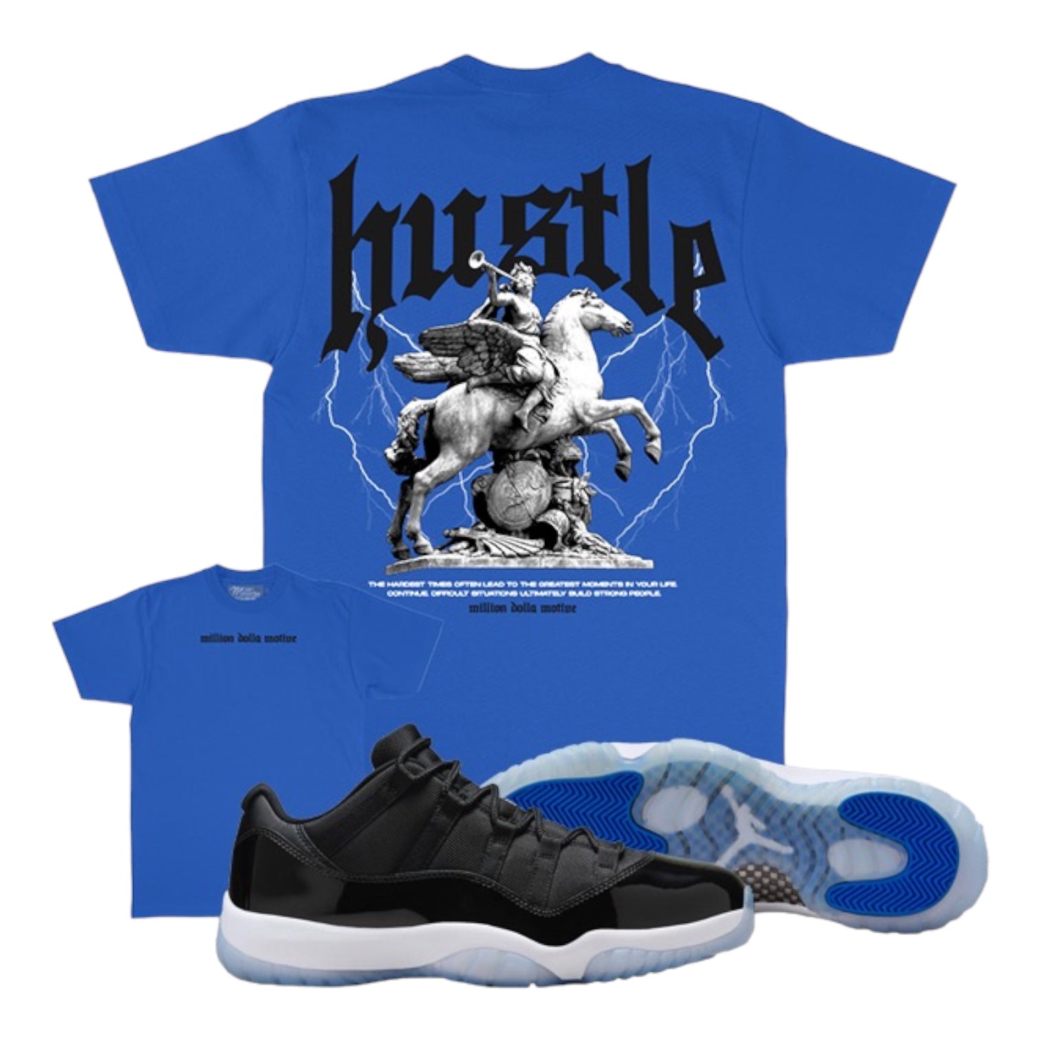 MILLION DOLLA MOTIVE: Hustle Builds Strong People SS Tee