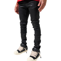 SERENEDE: Onyx Wax Coated Skinny Jean