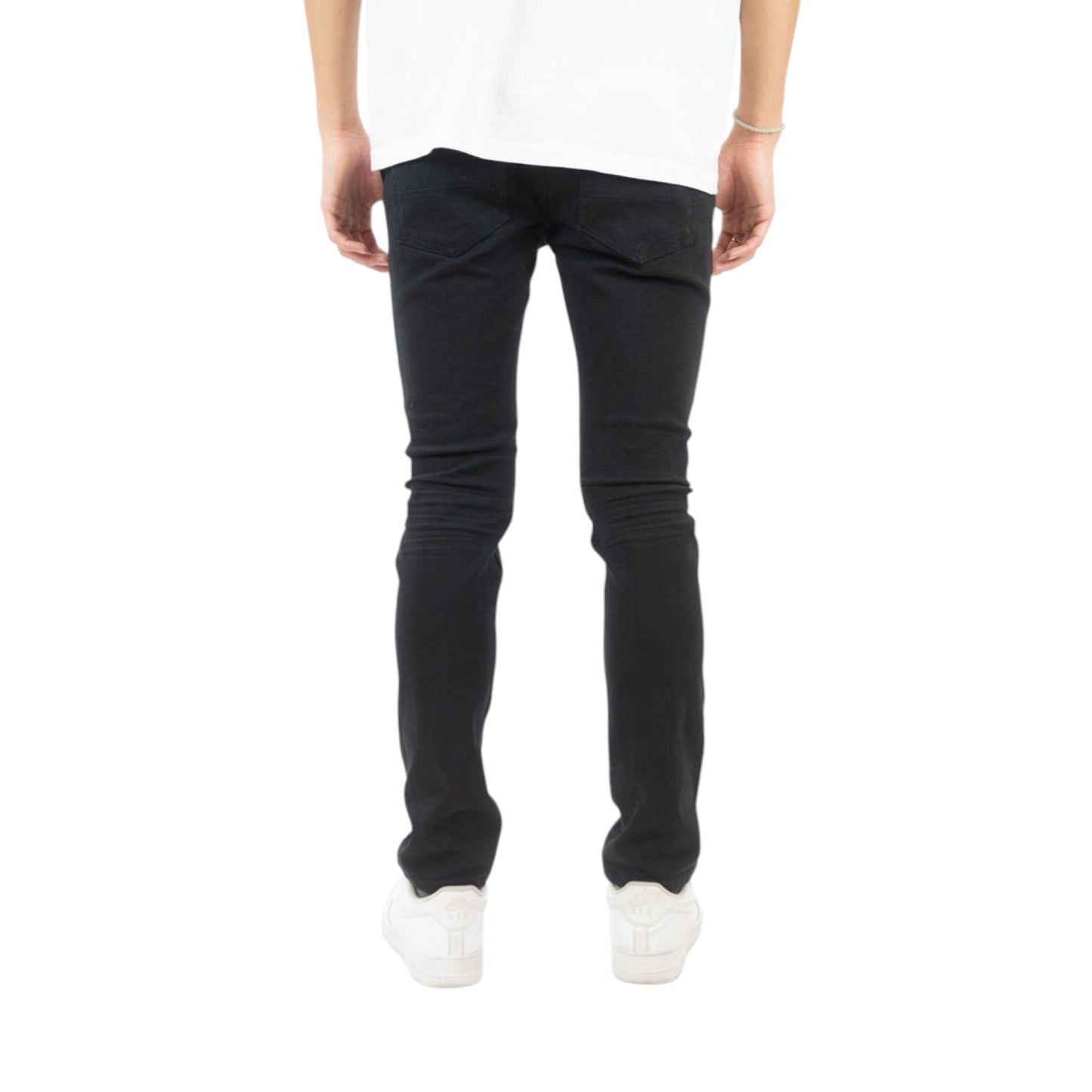 REBEL MINDS: Ripped Twill Slim Denim 100-620
