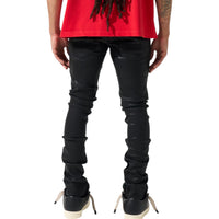 SERENEDE: Onyx Wax Coated Skinny Jean