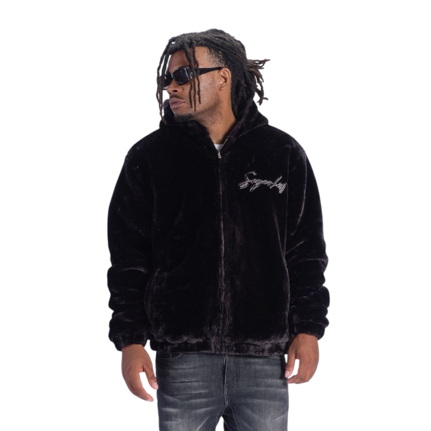 SUGARHILL: Traces Fur Zip Up Hoodie 41