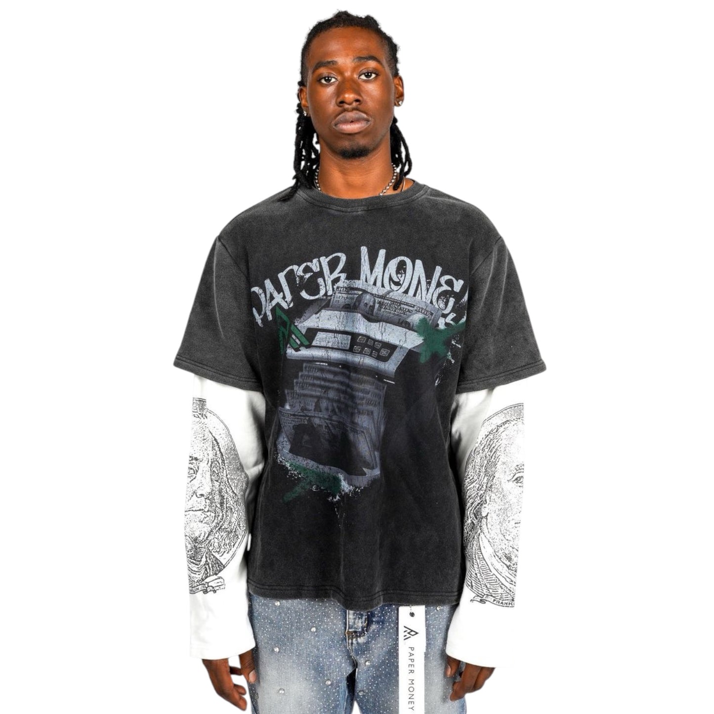 PAPER MONEY: Money Machine Layered LS Shirt