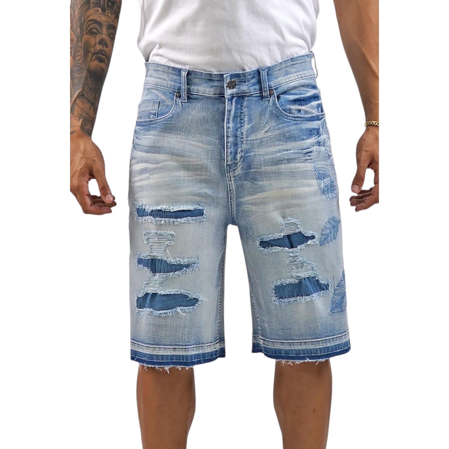 BLAC LEAF: Honor Thyself Denim Shorts 007